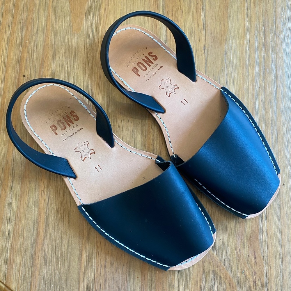 Avarcas pons black sandals women’s 11 (EU 41)